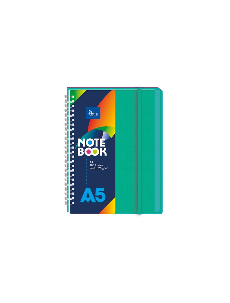 A5 marine notebook with PP binding