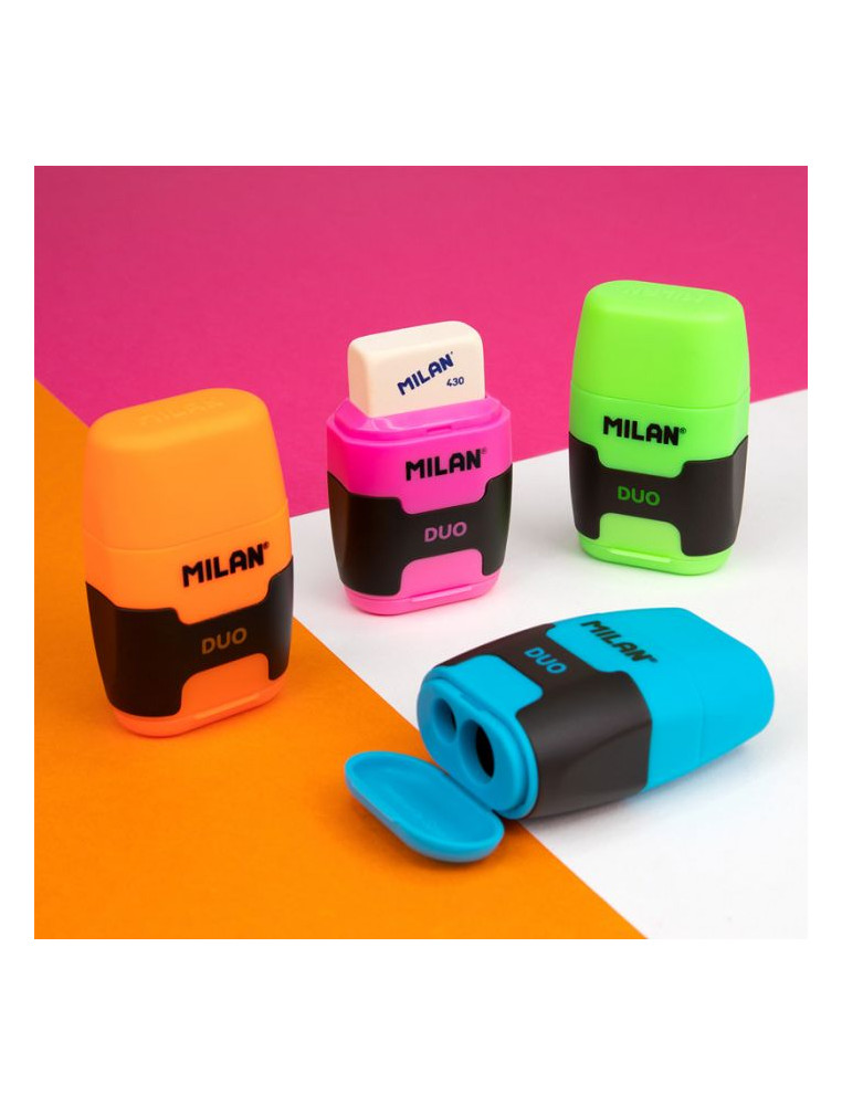 Milan sharpener with eraser