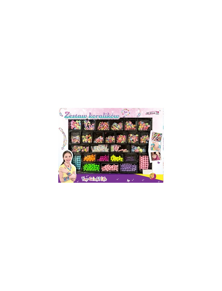 Set of plastic beads, approx. 650 pieces, PJ-2005