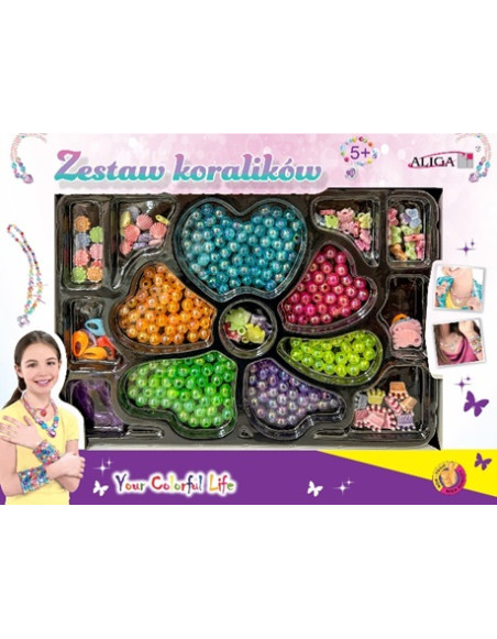 Set of plastic beads, approx. 275 pieces, PJ-2029