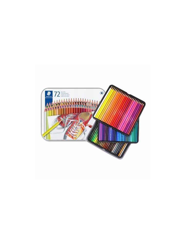 Hexagon crayons 72 col. in metal packaging Staedtler