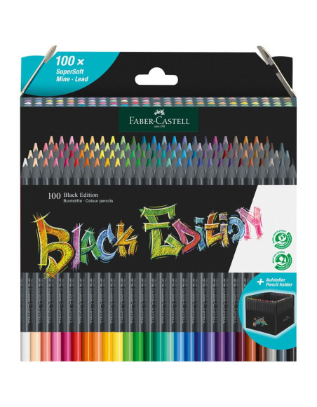 TRIANGULAR CRAYONS BLACK EDITION 100 COL. FABER-CASTELL