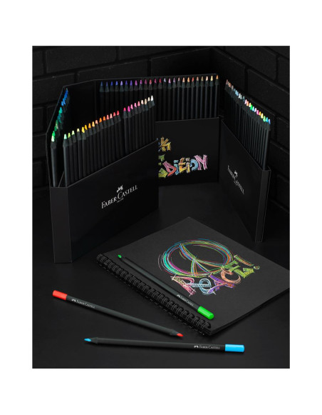 TRIANGULAR CRAYONS BLACK EDITION 100 COL. FABER-CASTELL