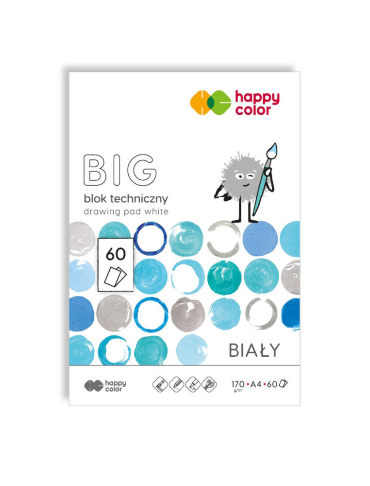 White technical block BIC A4 170g Happy Color