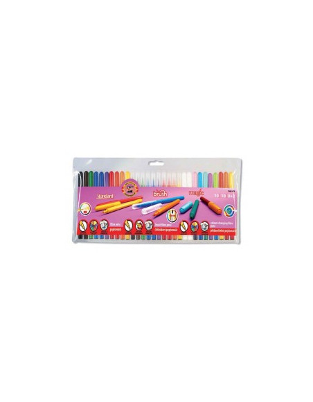 BRUSH MARKERS 24 COL.