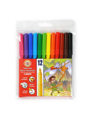 FELT-TIP PENS 12 COLOURS