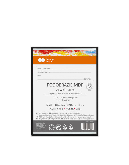 Podobrazia bawełniane MDF czarne