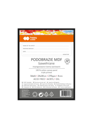 Podobrazia bawełniane MDF czarne