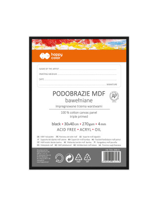 Podobrazia bawełniane MDF czarne