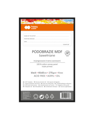 Podobrazia bawełniane MDF czarne