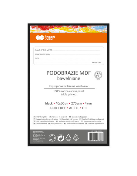 Podobrazia bawełniane MDF czarne