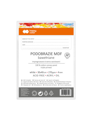 Cotton canvases MDF white