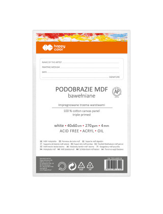 Cotton canvases MDF white