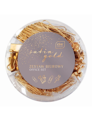 SATIN GOLD OFFICE SET 145PCS