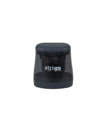 STRIGO sharpener in two thicknesses with a container, transparent
