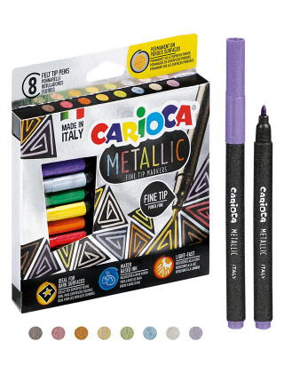 Carioca metallic markers, 8 colors