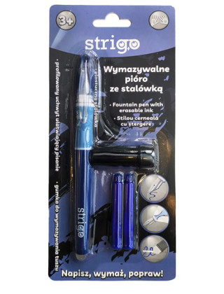 STRIGO erasable pen with a navy blue nib