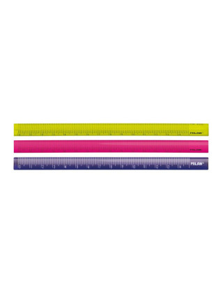 Linijka Acid plastikowa trójkątna kolorowa 15 cm