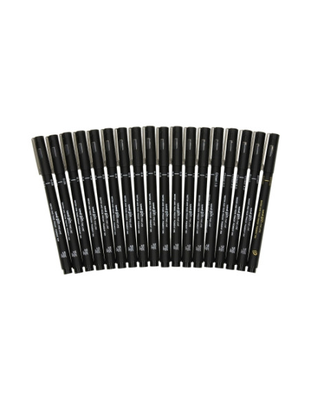DRAWING SET 18 PCS. PIN200 BLACK UNI 203217