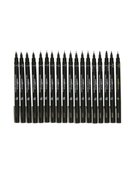 DRAWING SET 18 PCS. PIN200 BLACK UNI 203217