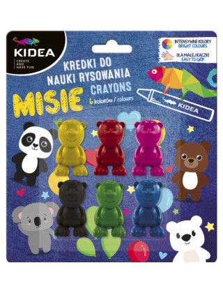 KREDKI MISE DO NAUKI RYSOWANIA 6 KOLORÓW KIDEA
