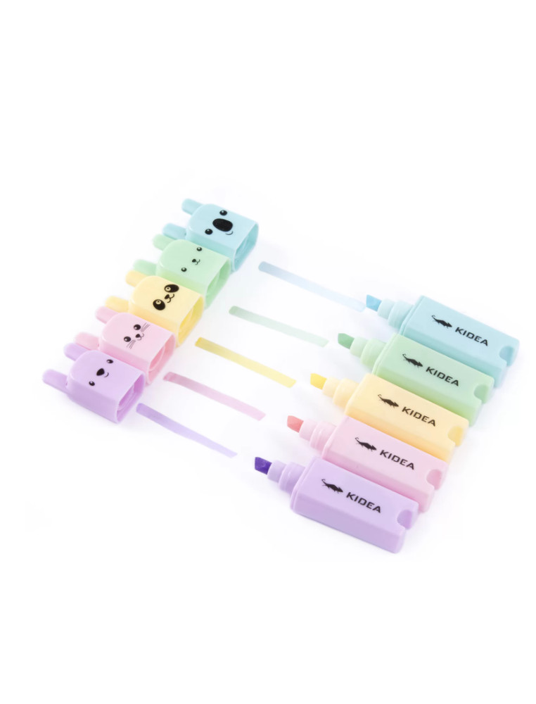 MINI HIGHLIGHTERS ANIMALS 5 PCS. KIDEA